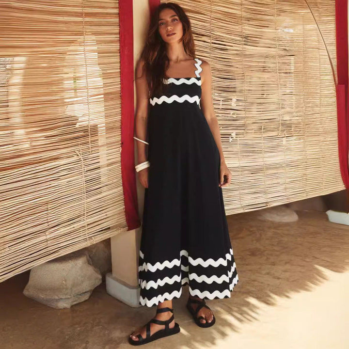 Women's Sleeveless Floral Printed Loose Dress