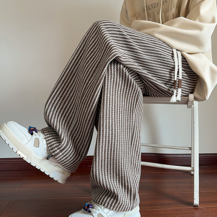 Men’s Modern Herringbone Relaxed Sweatpants