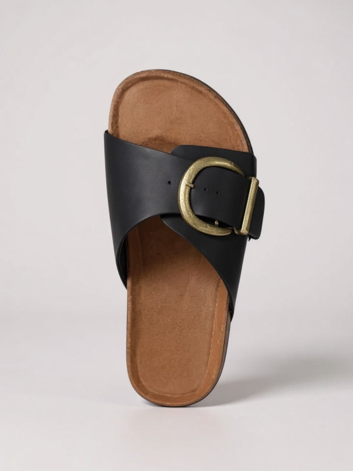 Women's Buckle Comfort Slides