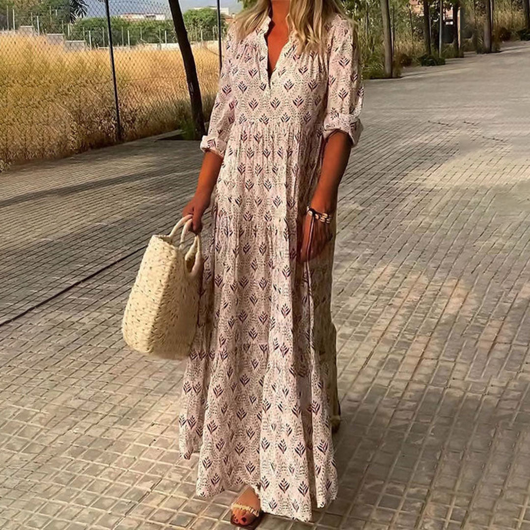 Women's Elegant Flowy Boho Maxi Dress