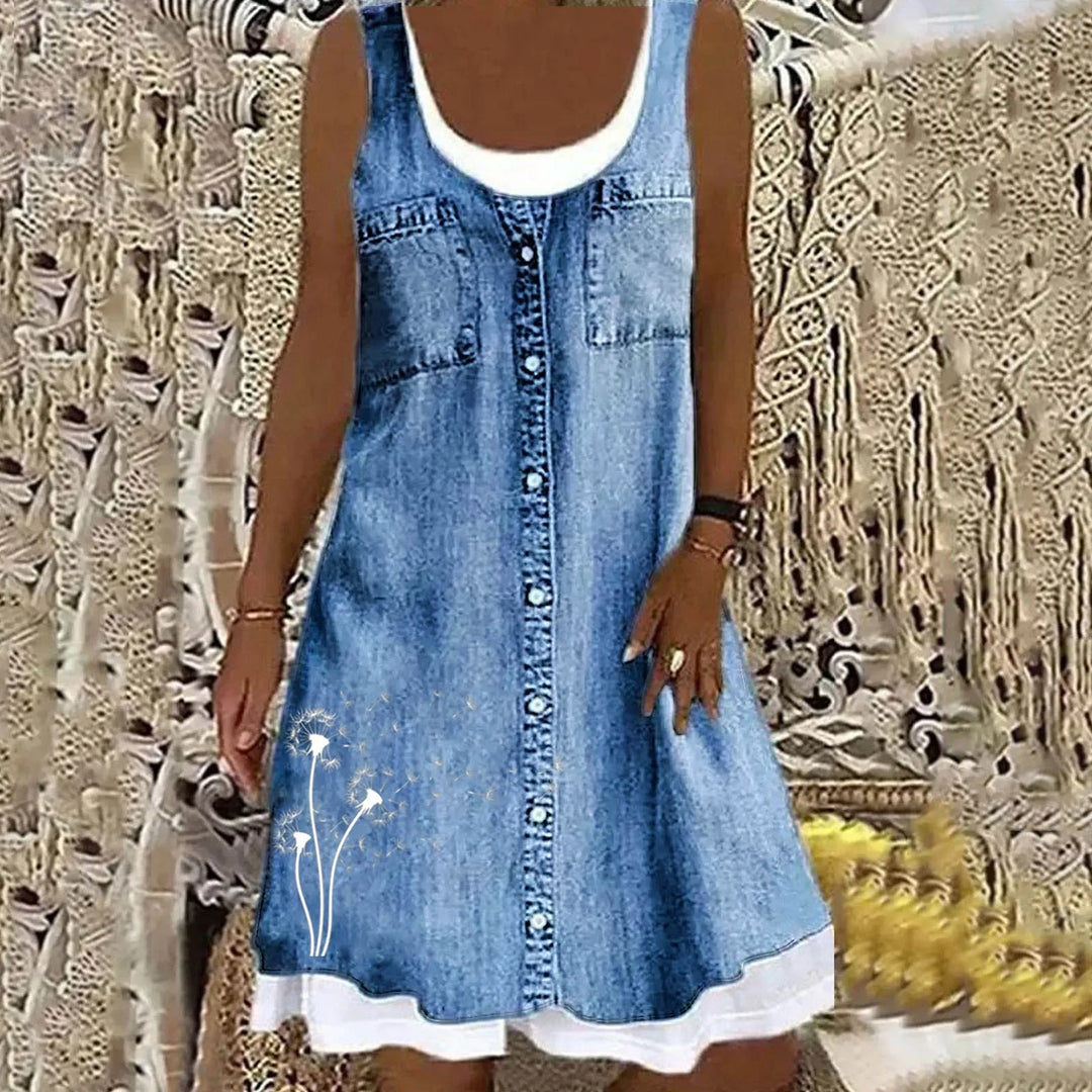Women's Soft and Elegant Denim Dress