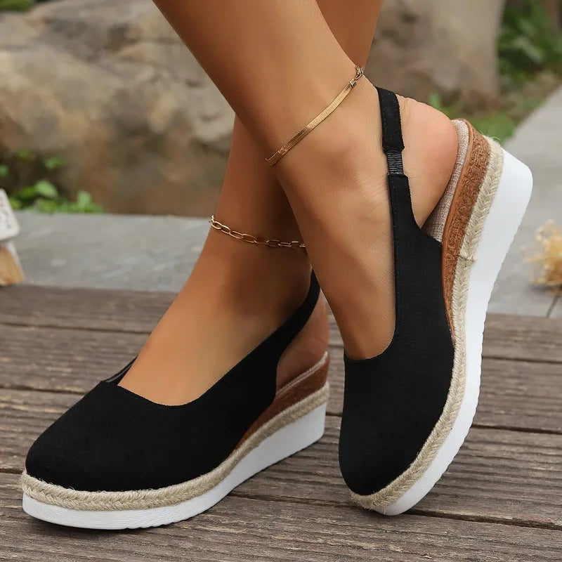 Women's Wedge Sandals Slingback Slip On