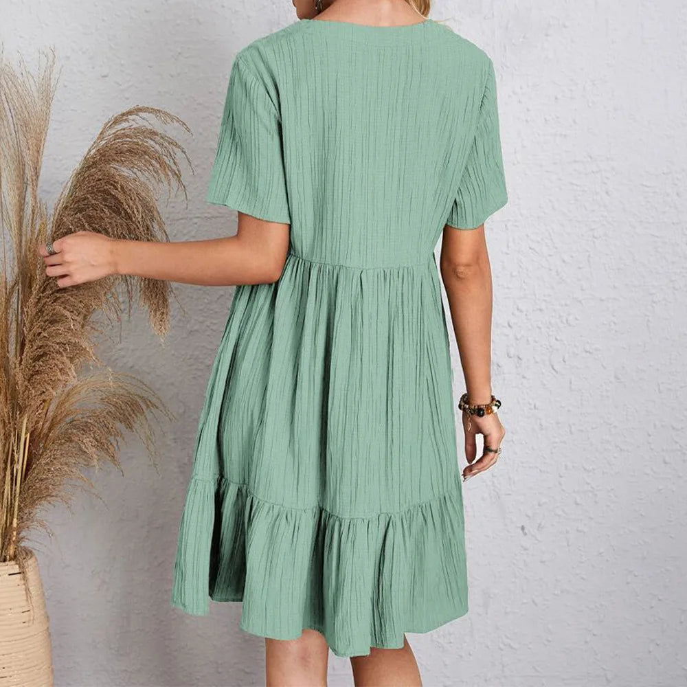 Women's Elegant V-Neck Summer Dress