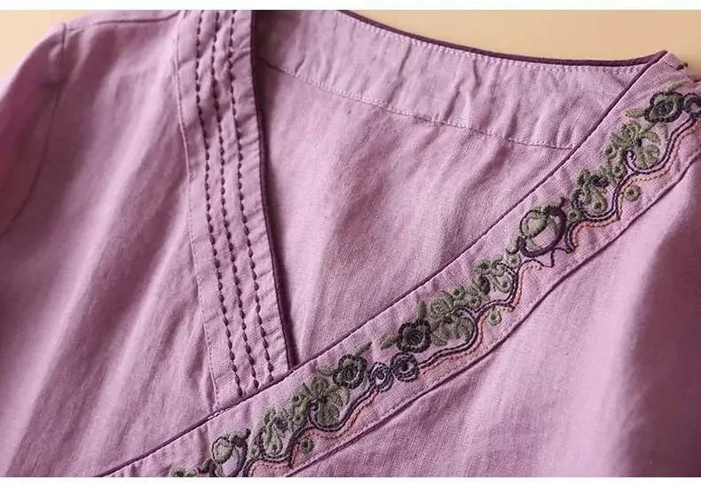 Women's Relaxed Embroidered Breeze Blouse