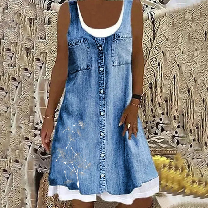 Women's Soft and Elegant Denim Dress
