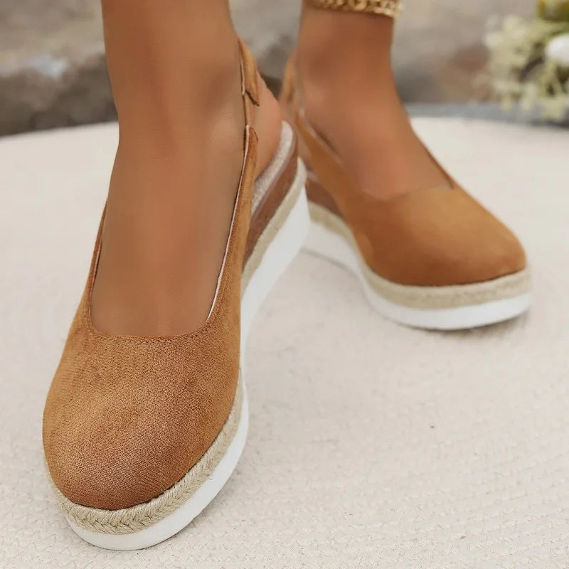 Women's Wedge Sandals Slingback Slip On