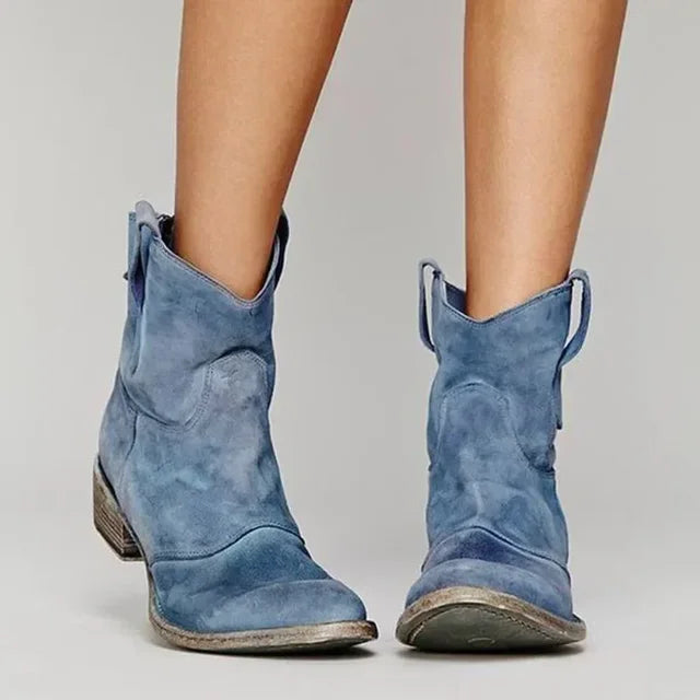Women's Vintage Cowboy Ankle Boots