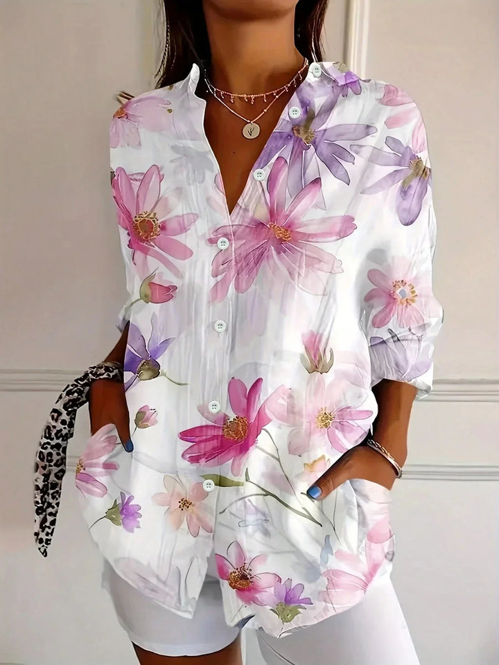 Women's Colorful Blouse with Playful Print