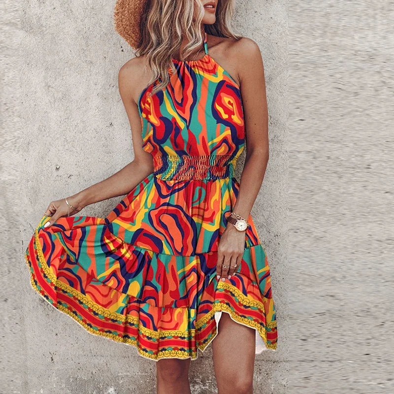 Women's Chic Halter Dress