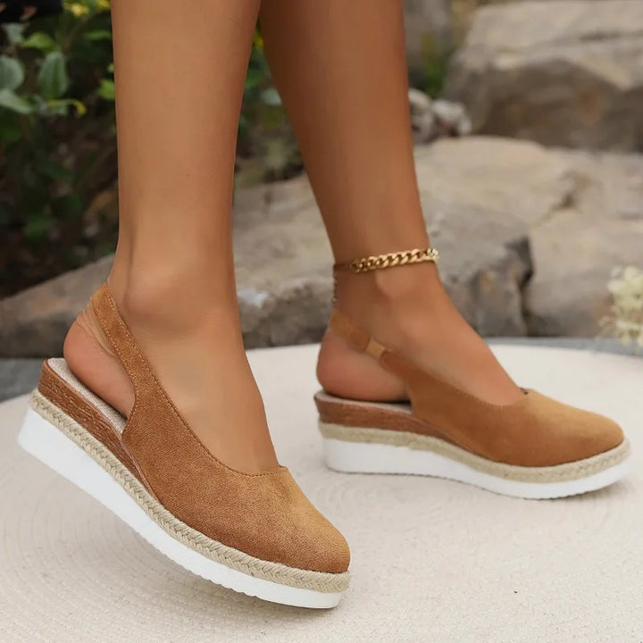 Women's Wedge Sandals Slingback Slip On