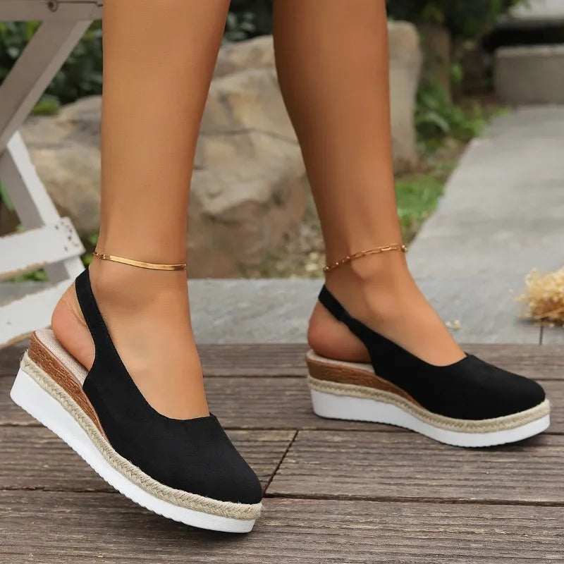 Women's Wedge Sandals Slingback Slip On