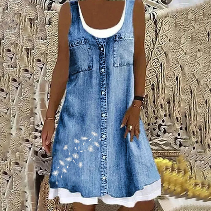 Women's Soft and Elegant Denim Dress