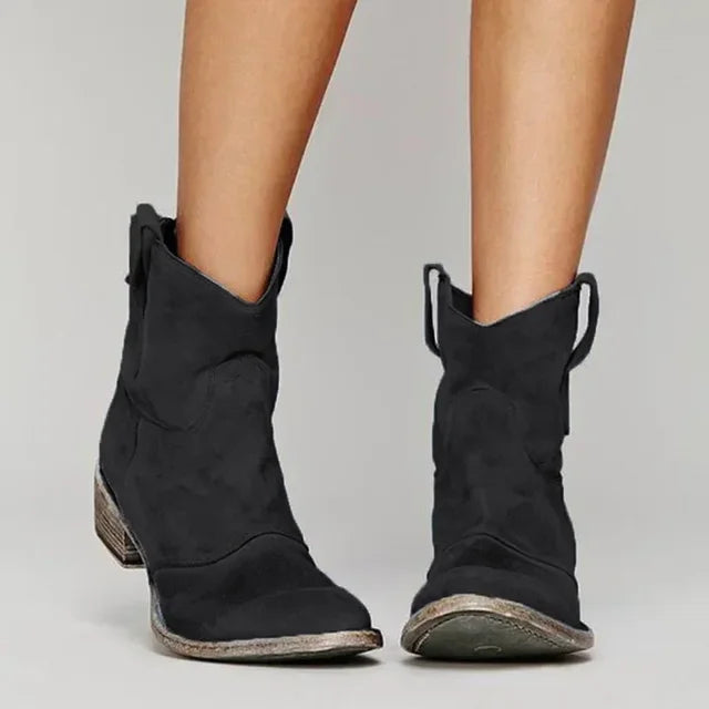 Women's Vintage Cowboy Ankle Boots