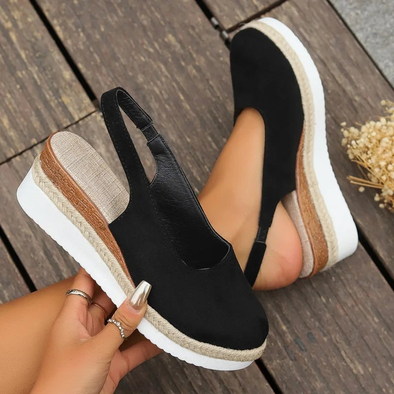 Women's Wedge Sandals Slingback Slip On