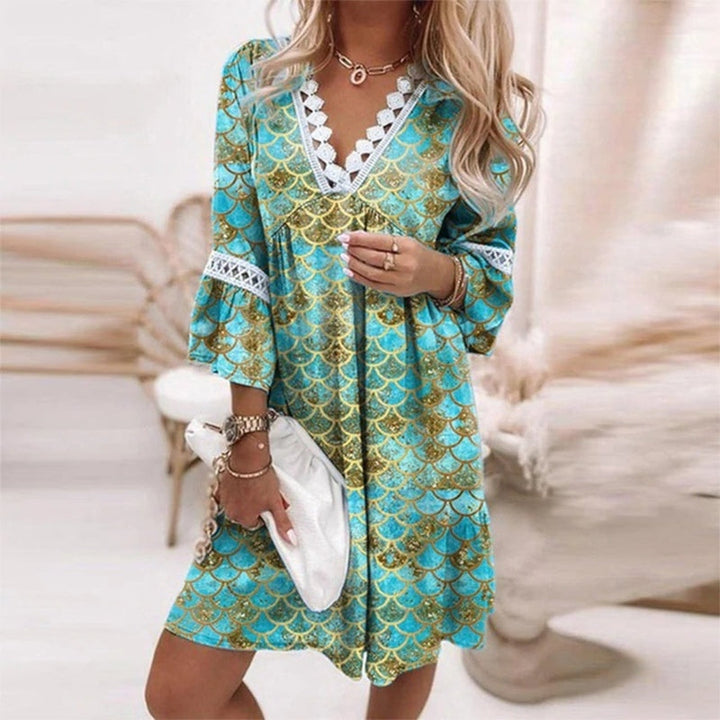 Women's Boho Printed Mini Dress