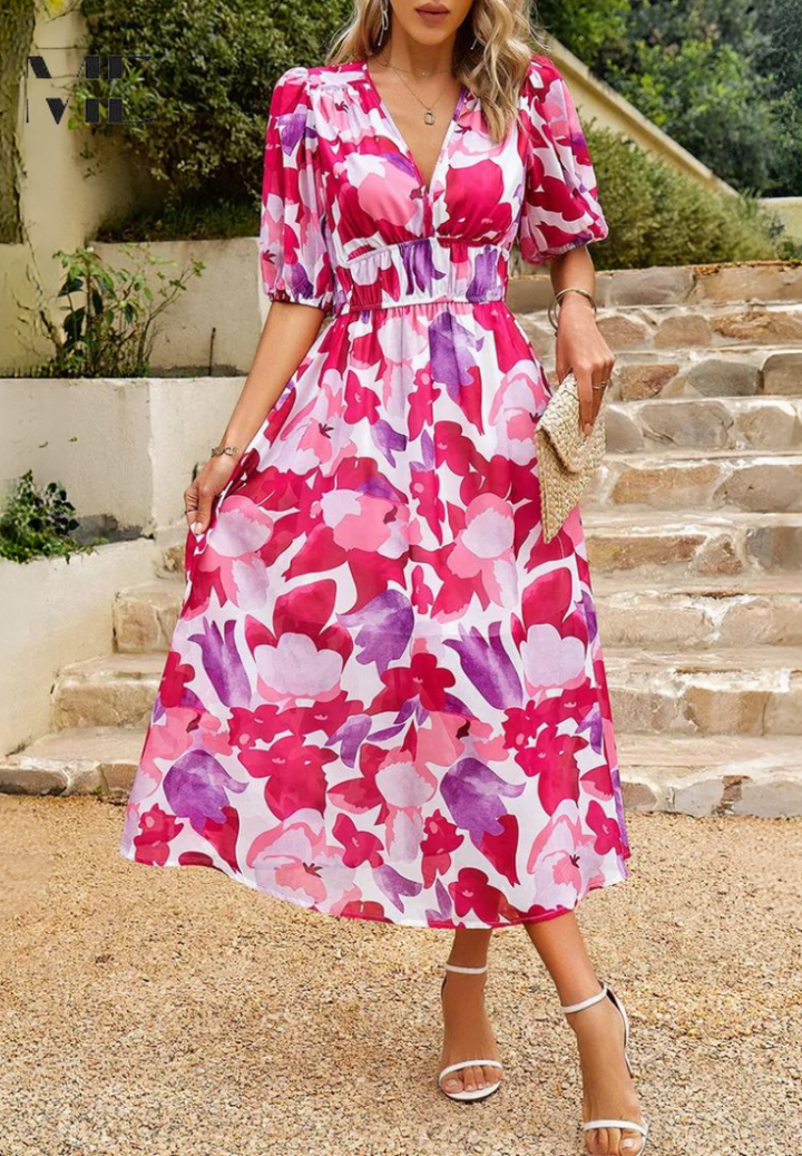 Women's Elegant Floral Dress