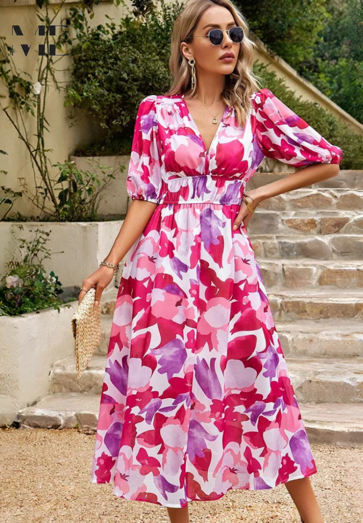 Women's Elegant Floral Dress