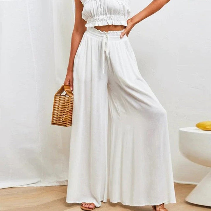 Women's Wide Leg Palazzo Pants High Waist Flowy