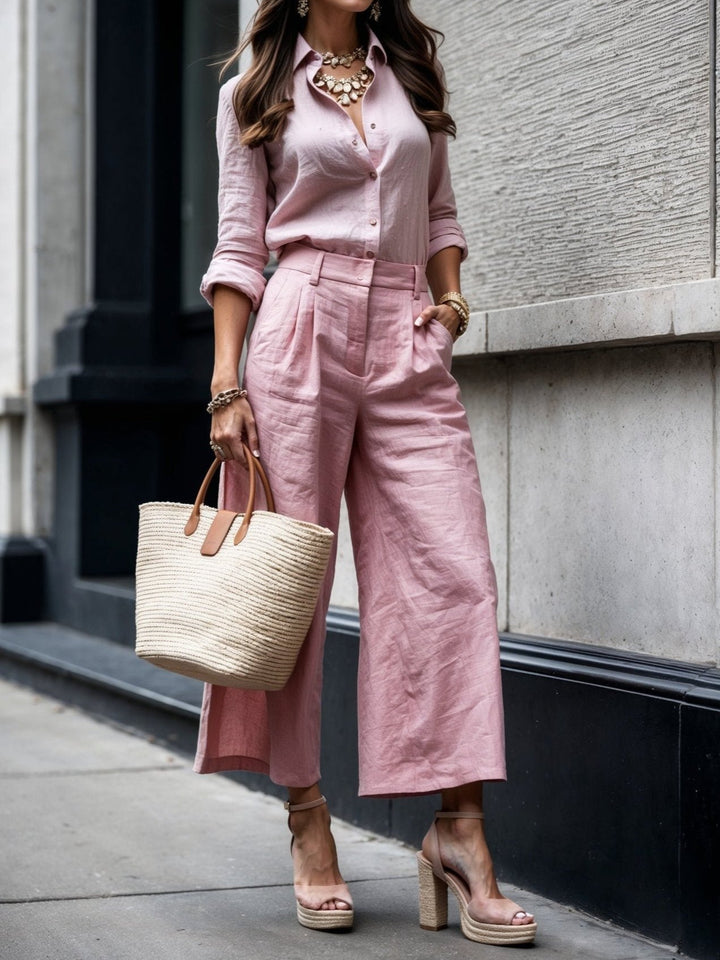 Women's Capri Pants and Loose Shirt Set