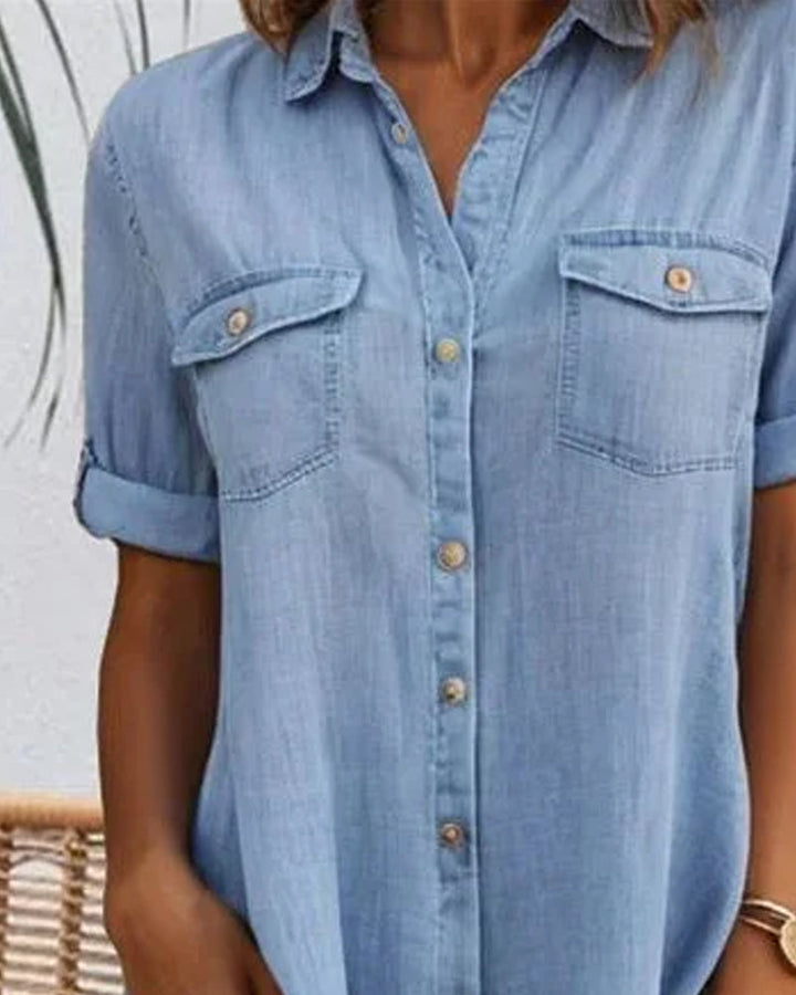 Women's Lightweight Denim-look Dress