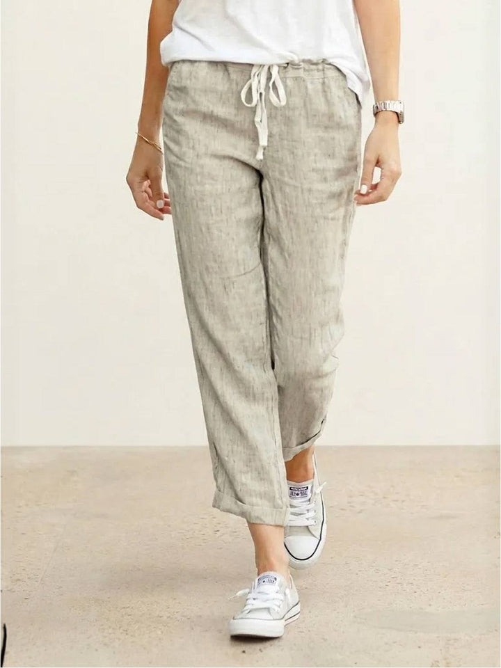 Women's Casual Drawstring Straight-Leg Casual Pants