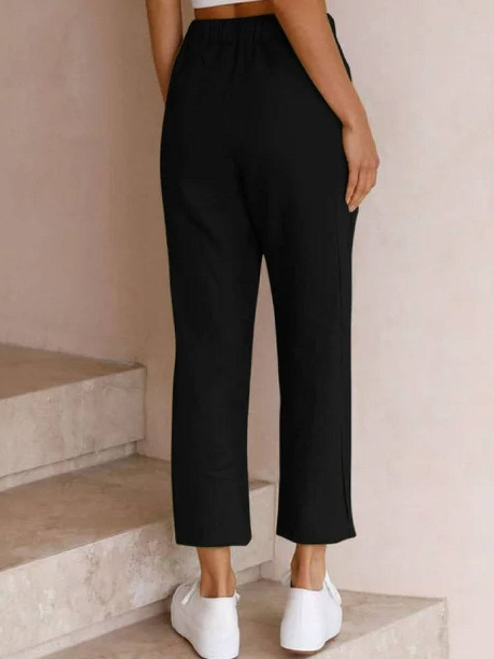 Women's Casual Drawstring Straight-Leg Casual Pants