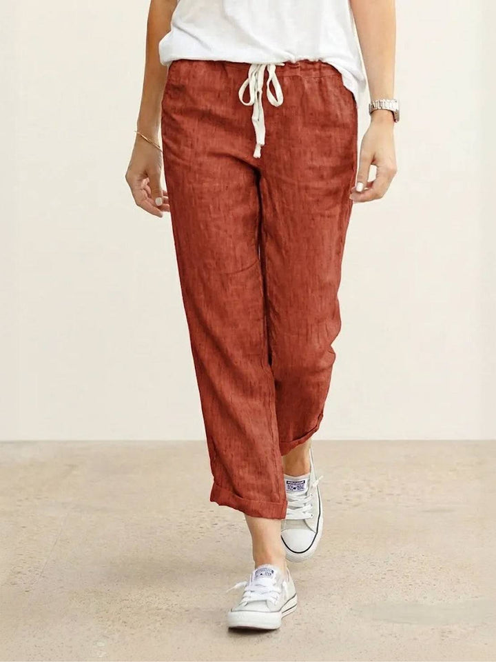 Women's Casual Drawstring Straight-Leg Casual Pants