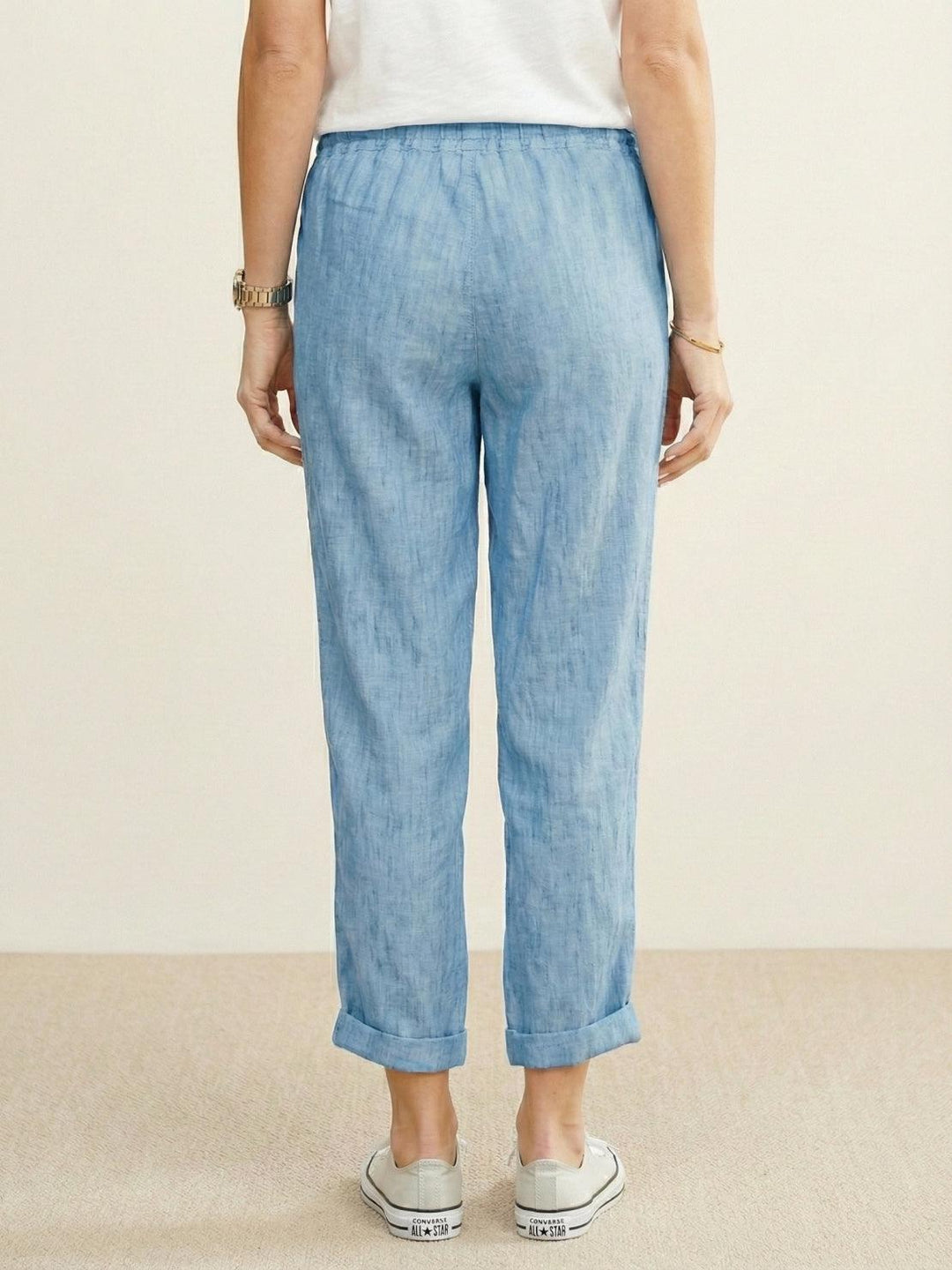 Women's Casual Drawstring Straight-Leg Casual Pants