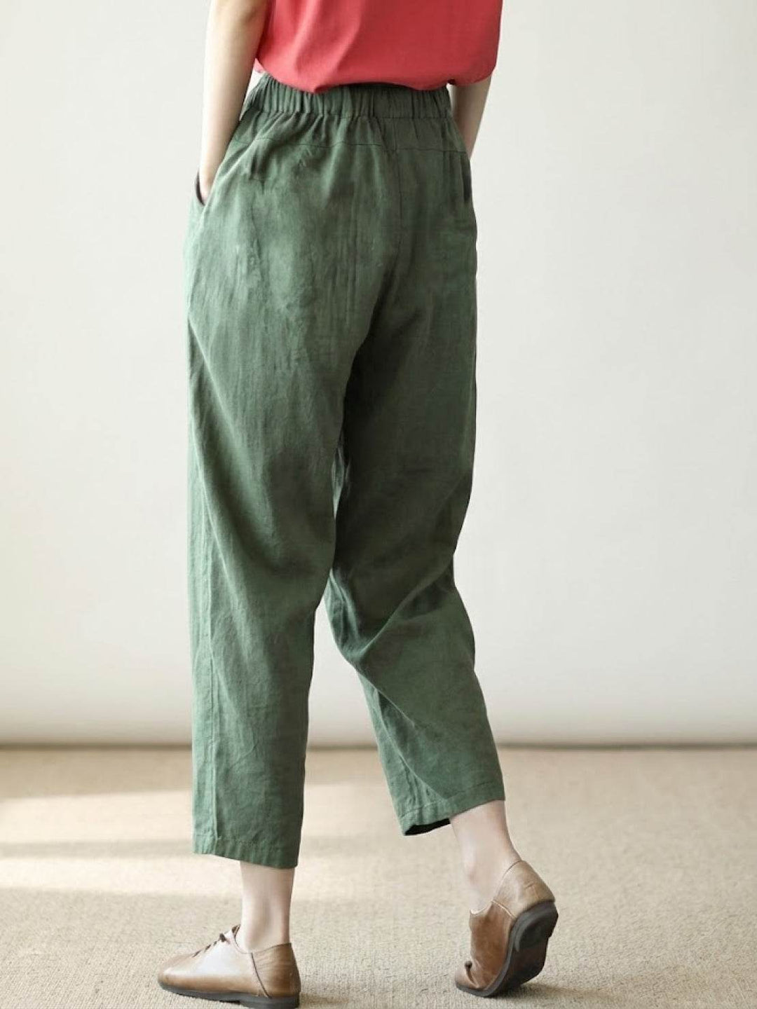 Women's Casual Drawstring Straight-Leg Casual Pants