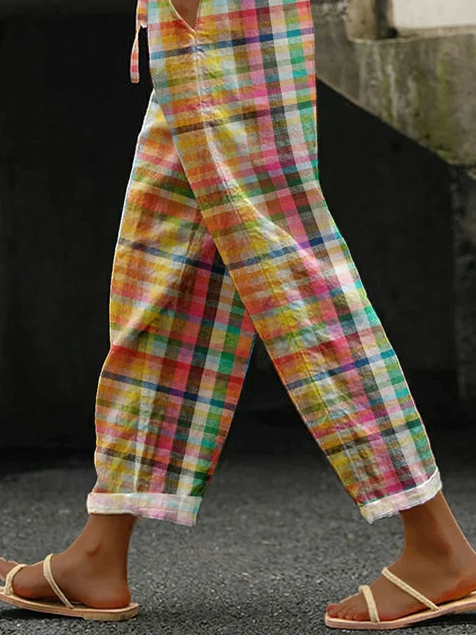 Women’s Comfortable Checkered Pants