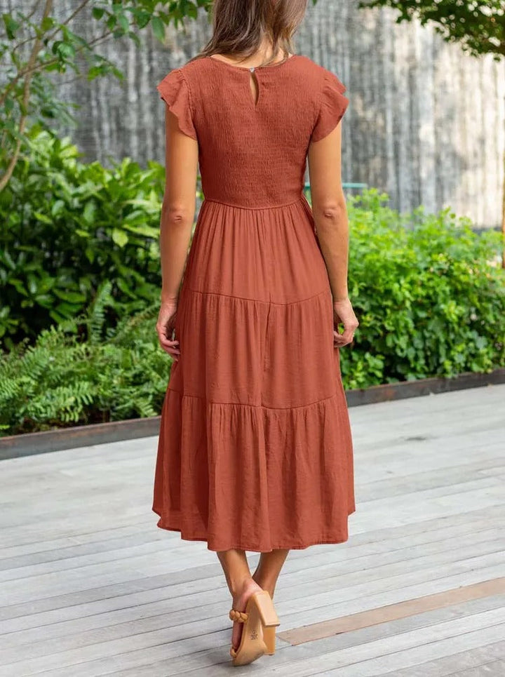 Women's Tummy Control Draped Elegant Dress