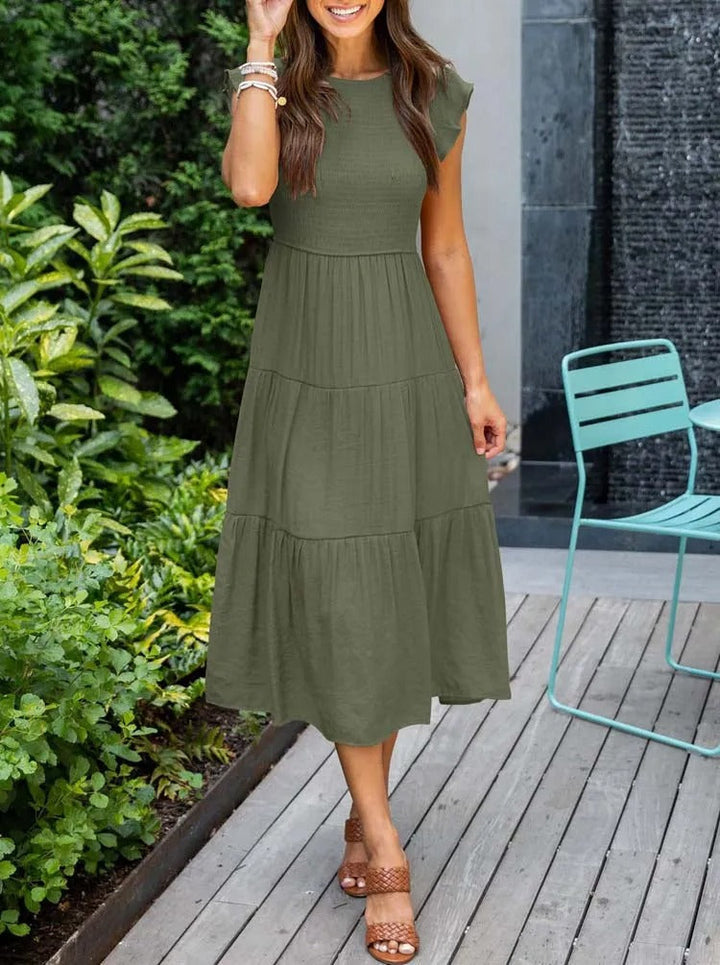 Women's Tummy Control Draped Elegant Dress