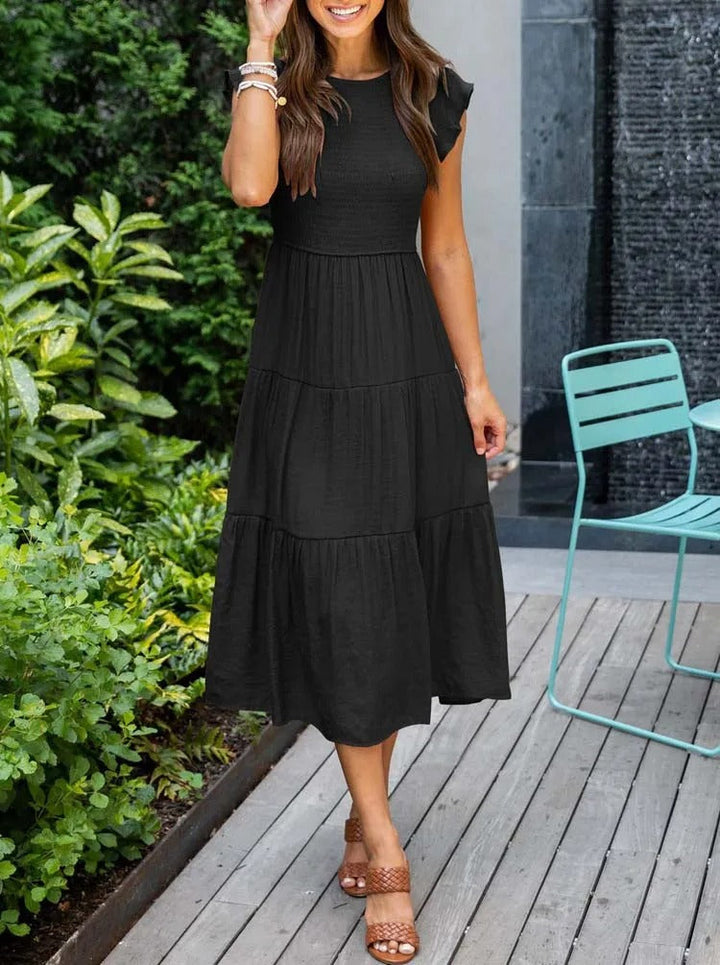 Women's Tummy Control Draped Elegant Dress