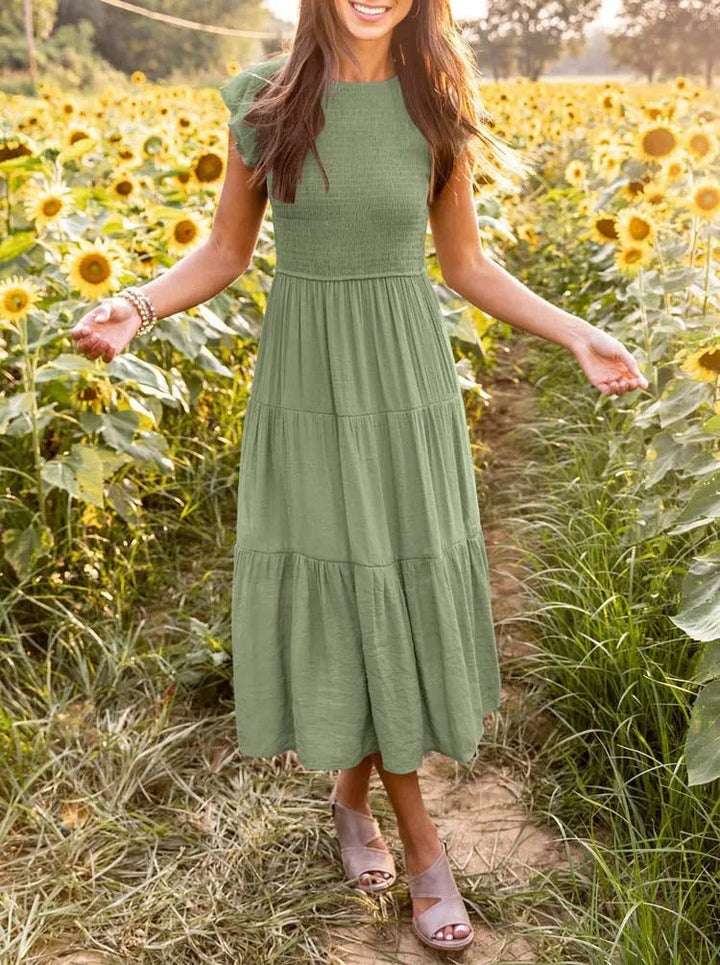 Women's Tummy Control Draped Elegant Dress