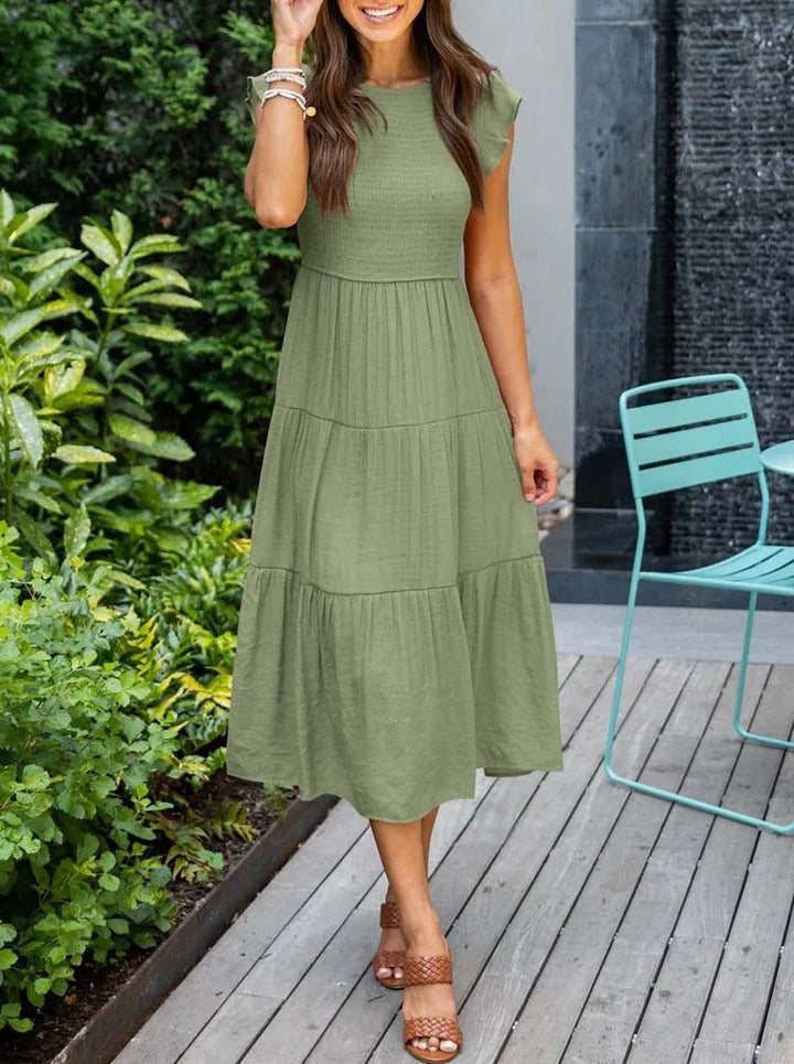 Women's Tummy Control Draped Elegant Dress