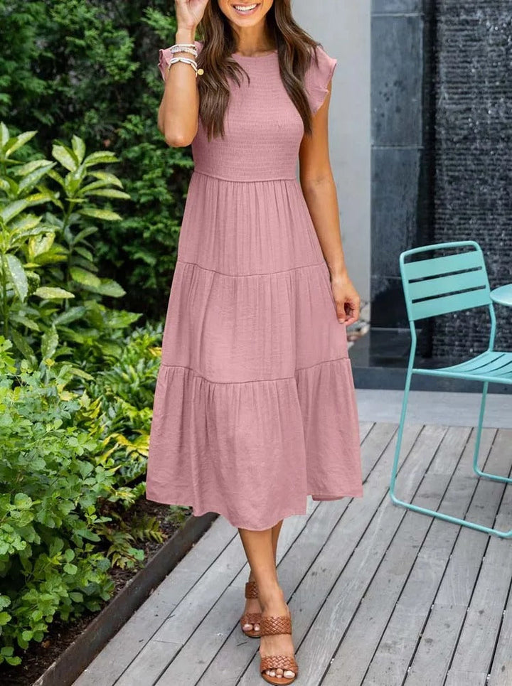Women's Tummy Control Draped Elegant Dress