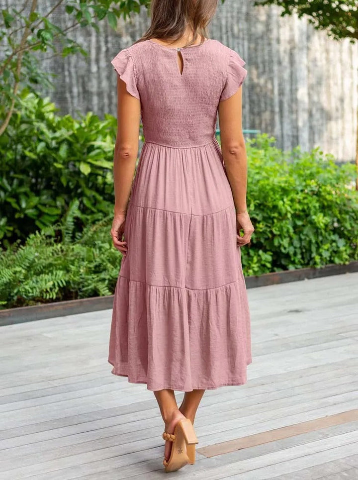 Women's Tummy Control Draped Elegant Dress