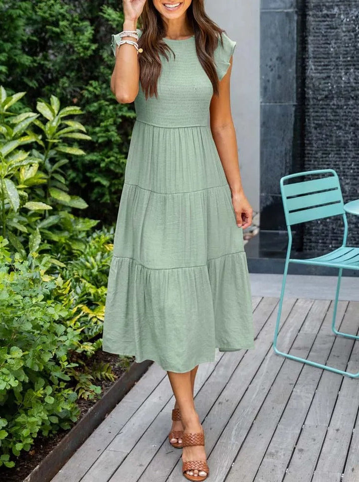 Women's Tummy Control Draped Elegant Dress