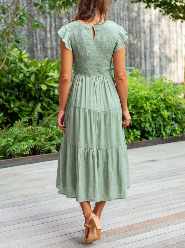Women's Tummy Control Draped Elegant Dress