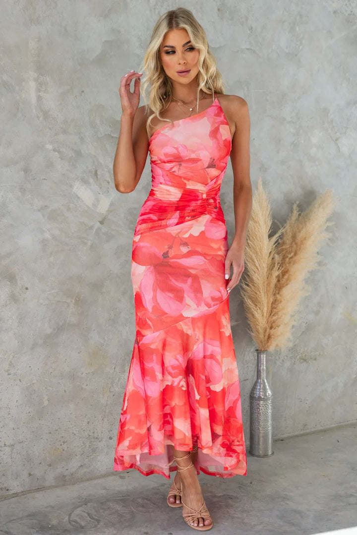 Women's Wedding Guest Pleated Dress Evening