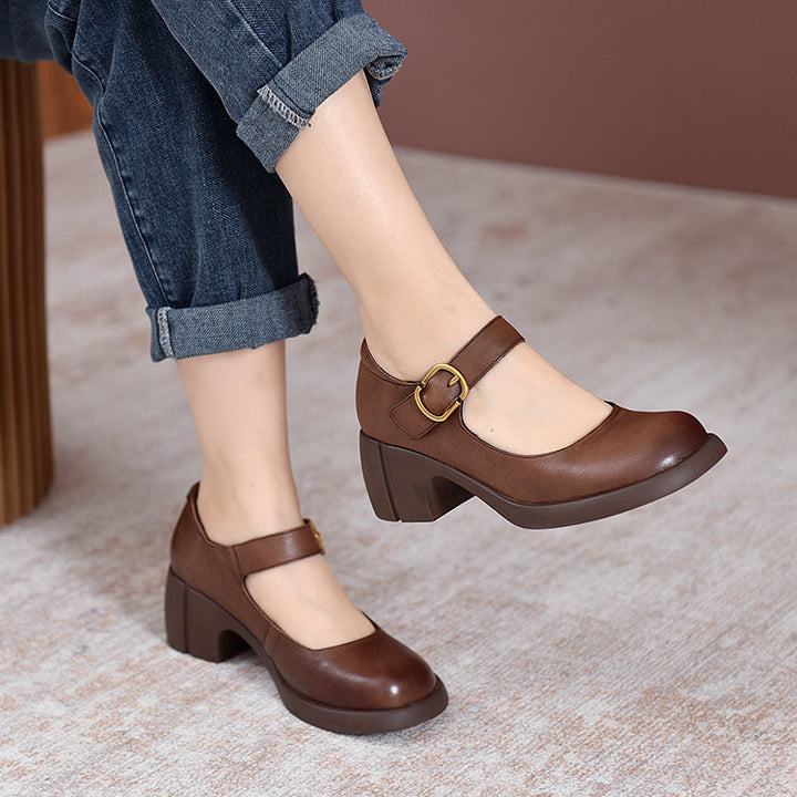 Women's Agnes Leather Mary Janes