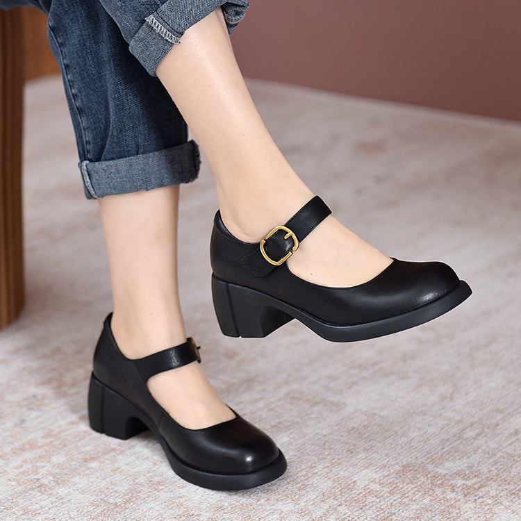 Women's Agnes Leather Mary Janes