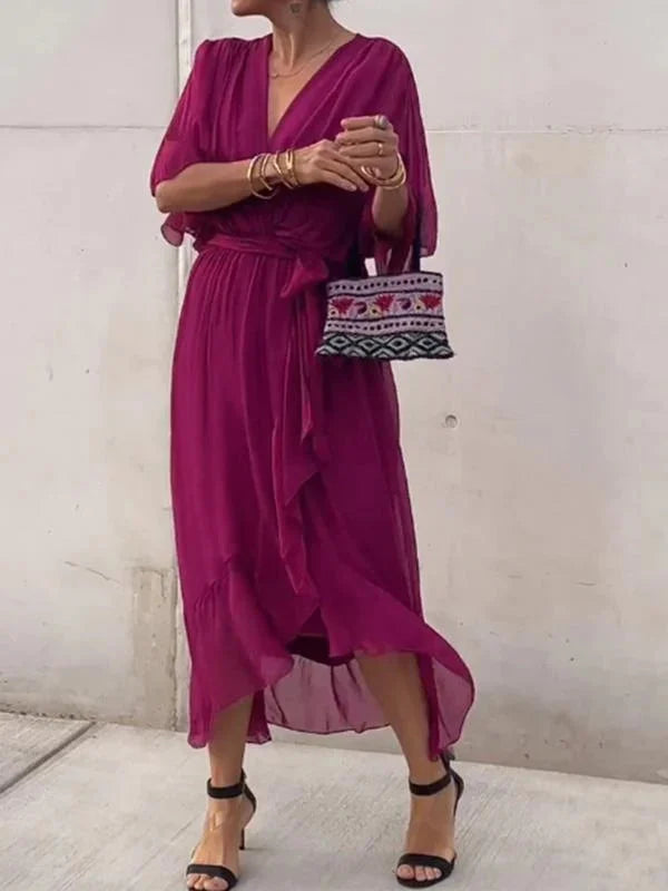Women's V-Neck Flowy Dress