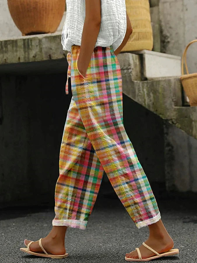 Women’s Comfortable Checkered Pants