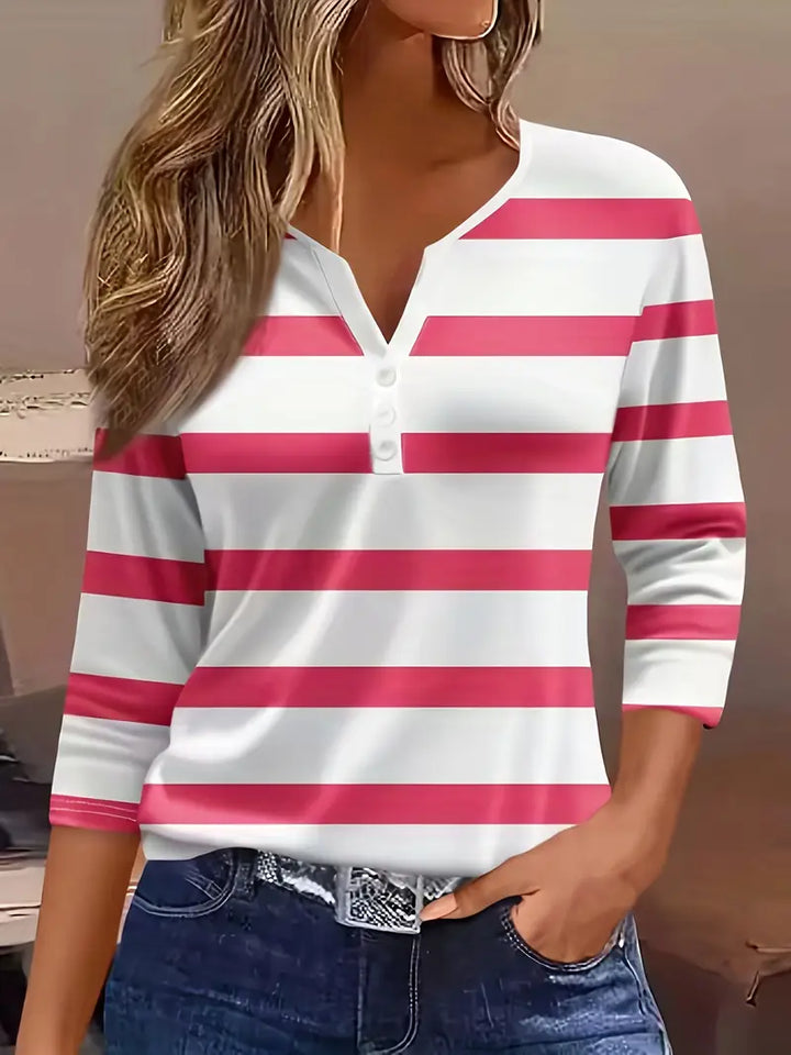Women’s Dakota Jane Striped V-Neck Top