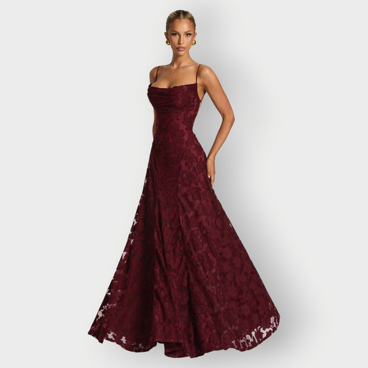 Women's Elegant Strapless Velvet Gown