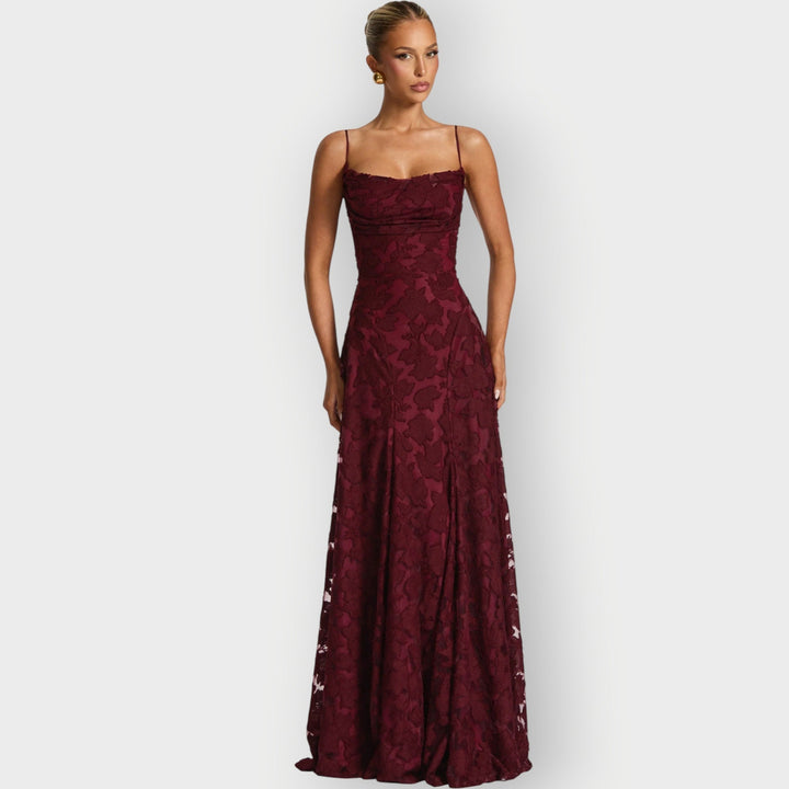 Women's Elegant Strapless Velvet Gown