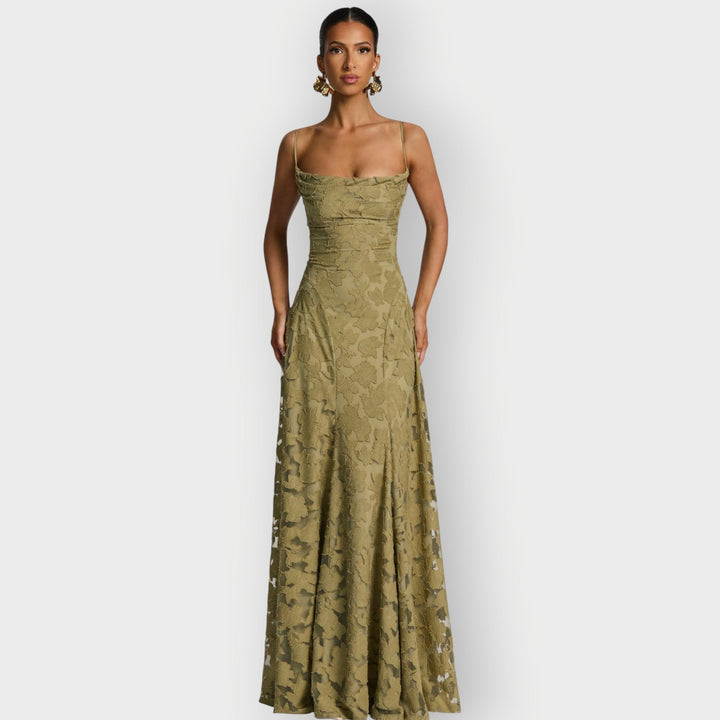 Women's Elegant Strapless Velvet Gown