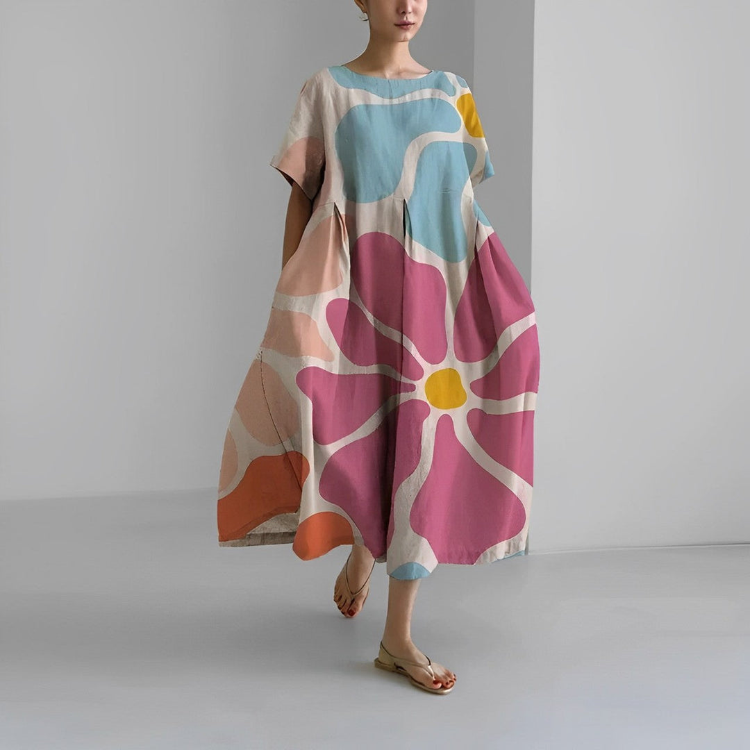 Women's Retro Big Swing Loose Maxi Dress