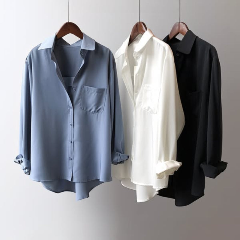 Women’s Timeless Elegance In Silk Blouse